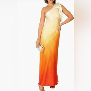 Petal & Pup Glow One Shoulder Mdi Dress Sunset